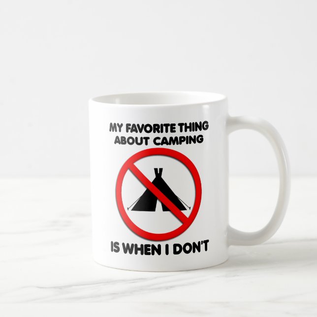 Keine Campings-lustige Tasse (Rechts)