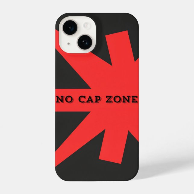 Keine Cap Zone Bold Red Art Print iPhone Hülle (Rückseite)