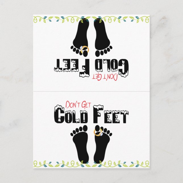 Keine Cold Feet Funny Socks Postkarte (Vorderseite)