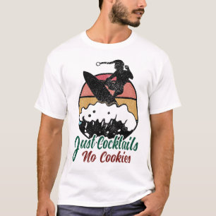Keine Cookies nur Cocktails Vintag Retro Surfer T-Shirt