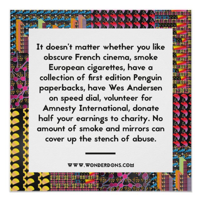 Keine coole Menge kann Missbrauch vertuschen Poster (Vorderseite)