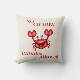 Keine Crabby Einstellungen erlaubt Throw Kissen