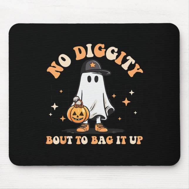 Keine Diggy Bout, um es Niedliches Ghost-Halloween Mousepad (Vorne)