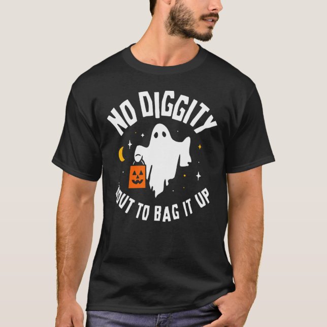 Keine Diggy Bout, um es Niedliches Ghost-Halloween T-Shirt (Vorderseite)