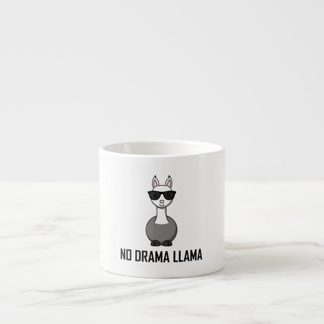 Keine Drama-Lama-Sonnenbrille Espressotasse (Vorderseite)