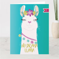 Keine Drama Llama Illustrationsmonogramm