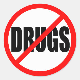 "KEINE DROGEN" RUNDER AUFKLEBER