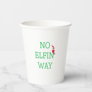 Keine Elfen-Weihnachts-Papierbecher Pappbecher