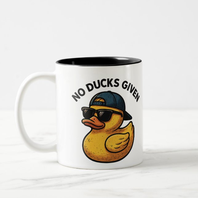 Keine Enten gegeben Zweifarbige Tasse (Links)