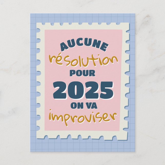 Keine Entschließung dieses Jahr Postkarte (Vorderseite)