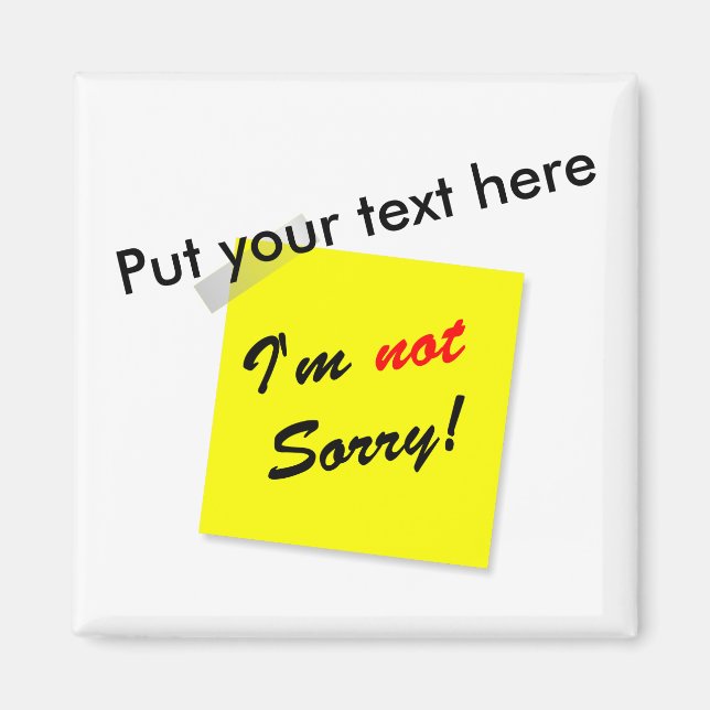 Keine Entschuldigung Magnet (Vorne)