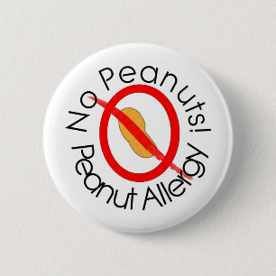 Keine Erdnüsse! Peanut Allergy Button