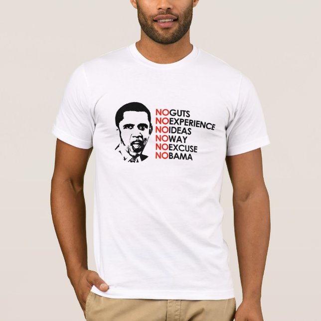 KEINE ERFAHRUNG, KEIN OBAMA T-Shirt (Vorderseite)