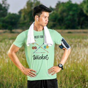 Keine Erholung für das Wicket Funny Croquet Themed Tri-Blend Shirt