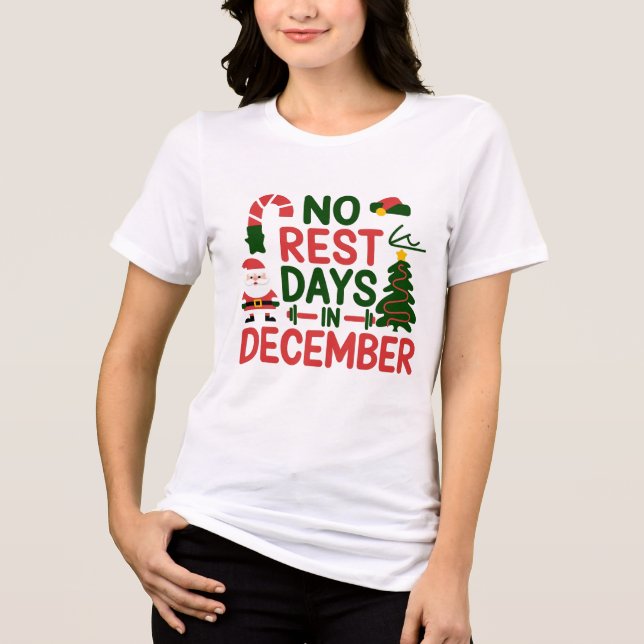 Keine Erholung im Dezember Tri-Blend Shirt (Vorderseite)