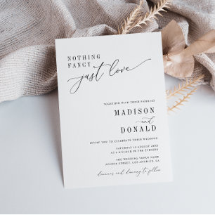 Keine extravagante Schwarz-Weiß-Hochzeitseinladung Einladung