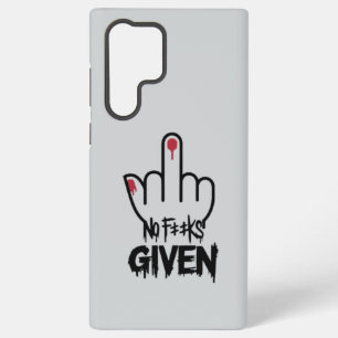 Keine F***s gegeben" Minimalistischer Mittelfinger Samsung Galaxy Hülle