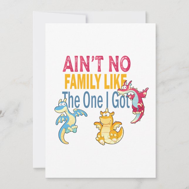 Keine Familie wie die, die ich Got habe Dankeskarte (Vorderseite)