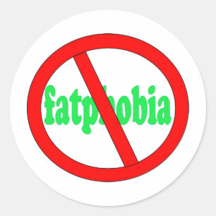 Keine Fatphobie Runder Aufkleber