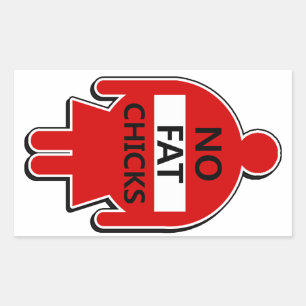 Keine Fett-Sticker Rechteckiger Aufkleber