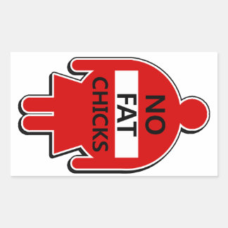 Keine Fett-Sticker Rechteckiger Aufkleber