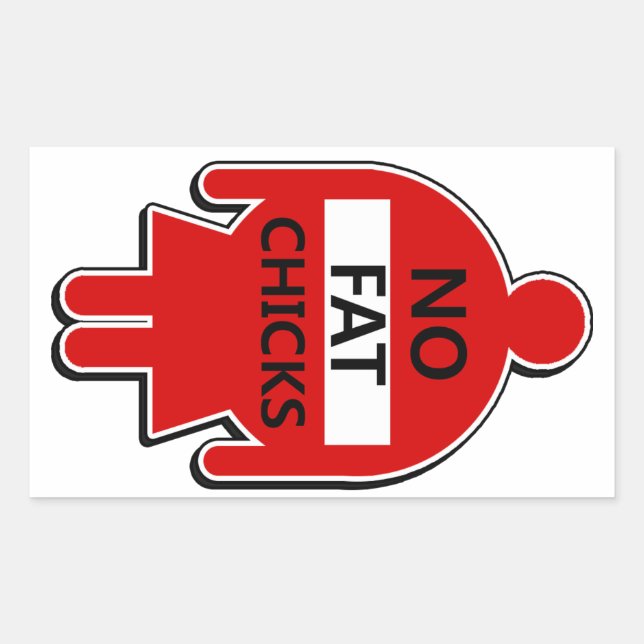 Keine Fett-Sticker Rechteckiger Aufkleber (Vorderseite)