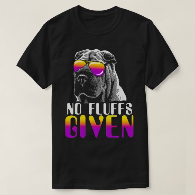 Keine Fluffs, die SharPei-Sonnenbrillen Niedliche  T-Shirt (Design vorne)