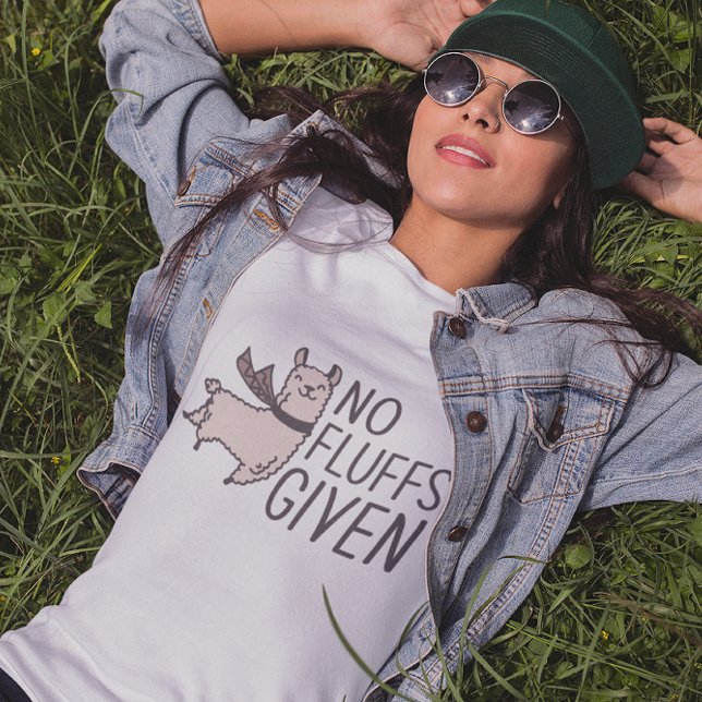 Keine Fluktuationen gegeben T-Shirt (no fluffs given alpaca t-shirt)
