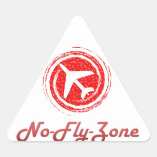 Keine Fly Zone Aufkleber