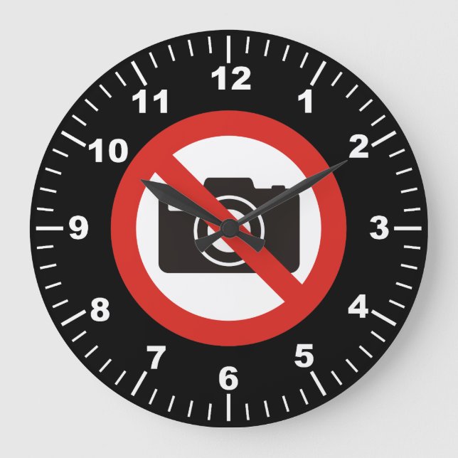 Keine Fotos erlaubt Große Wanduhr (Vorderseite)