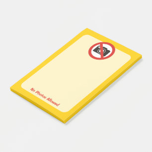 Keine Fotos erlaubt Post-it Klebezettel