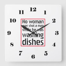 Keine Frau hat je einen Mann erschossen .. Geschir