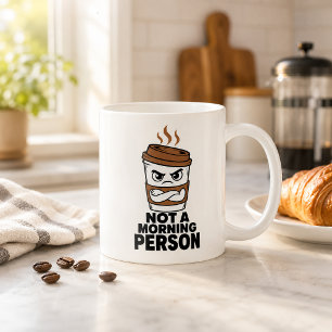 Keine Frühaufsteher - Lustige Kaffeetasse - Humor-