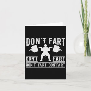 Keine Furz Funny Fitness Gym Workout Funny Weightl Karte