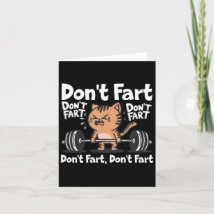 Keine Furz Funny Gym Fitness Cat Workout Weightlif Karte