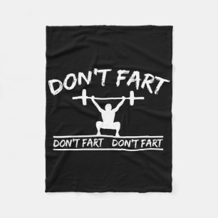 Keine Furz Funny Gym Fitness trainieren Weight Squ Fleecedecke