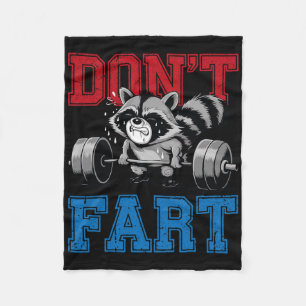 Keine Furz Funny Raccoon Gym Fitness Workout Wigh Fleecedecke