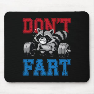 Keine Furz Funny Raccoon Gym Fitness Workout Wigh Mousepad