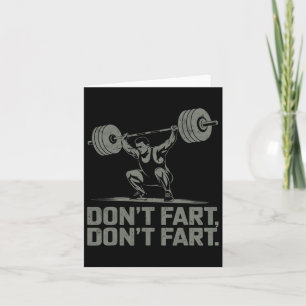 Keine Furz Funny Weightlift Joke Gym Spaß Work Karte