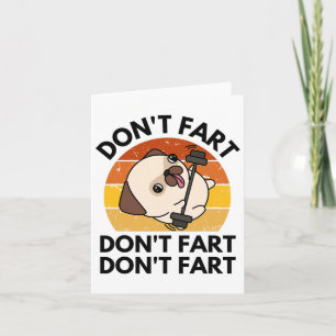 Keine Furz Hund Funny Fitness Gym Workout Weightli Karte