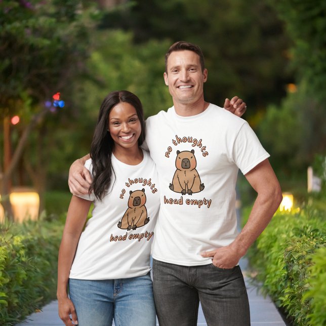 Keine Gedanken Kopf Leere Capybara Funny Meme T-Shirt (Von Creator hochgeladen)