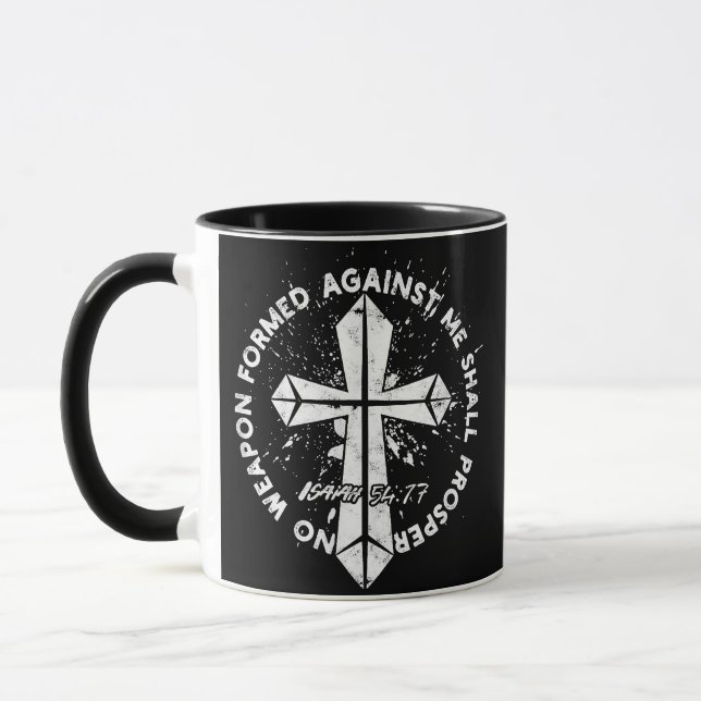 Keine gegen mich geschaffene Waffe wird dem Glaube Tasse (Links)
