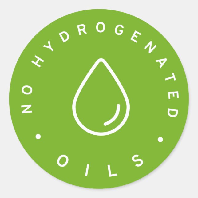 Keine gehärteten Öle Runder Aufkleber (Vorderseite)