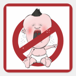 KEINE GESCHÄFTE - KEINE SCHNITTEN QUADRATISCHER AUFKLEBER