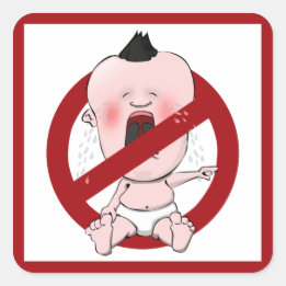 KEINE GESCHÄFTE - KEINE SCHNITTEN QUADRATISCHER AUFKLEBER