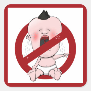 KEINE GESCHÄFTE - KEINE SCHNITTEN QUADRATISCHER AUFKLEBER