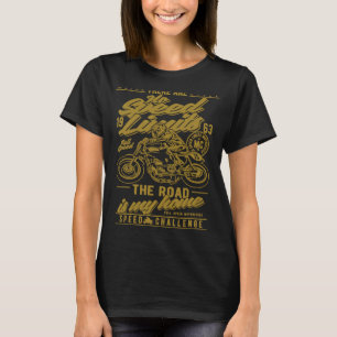 Keine Geschwindigkeitsbegrenzungen Vintager Retro- T-Shirt