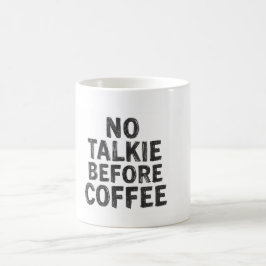 Keine Gespräche vor dem Kaffeebecher Kaffeetasse