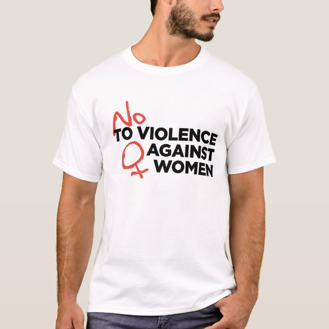 "Keine Gewalt gegen Frauen" T - Shirt (Vorderseite)