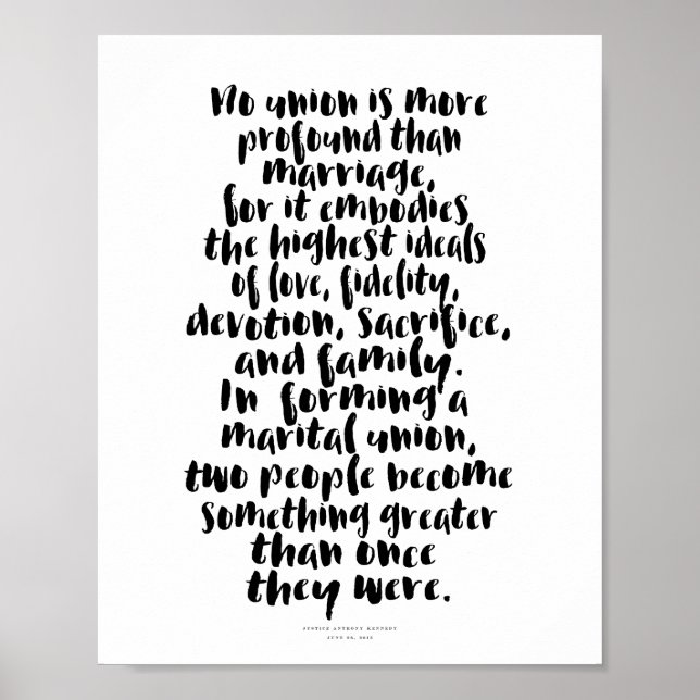 Keine Gewerkschaft ist ein umfangreicheres Heirats Poster (Vorne)